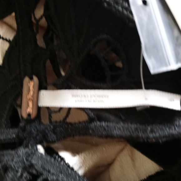 Free People Black and Cream Lace Top - Picture 10 of 13